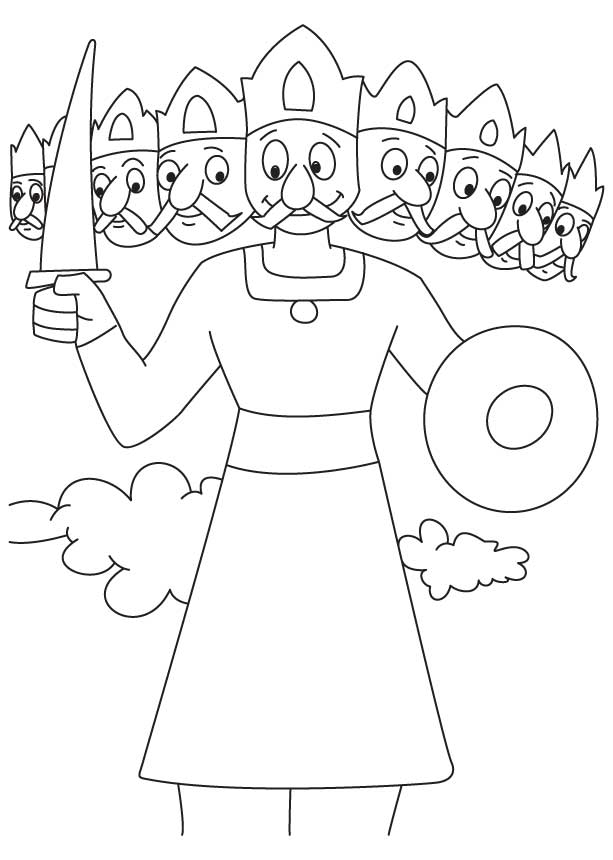 613x860 Dussehra Drawing For Kids