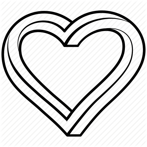 512x512 Escher, Heart, Impossible, Object, Penrose, Shape, Solid Icon