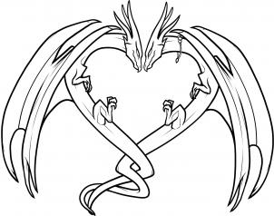 302x238 How To Draw Dragon Love, Dragon Love, Step By Step, Dragons, Draw