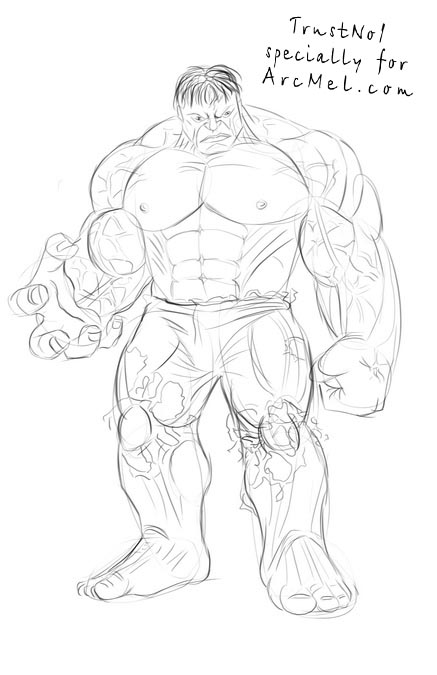 437x675 How To Draw Hulk Step By Step