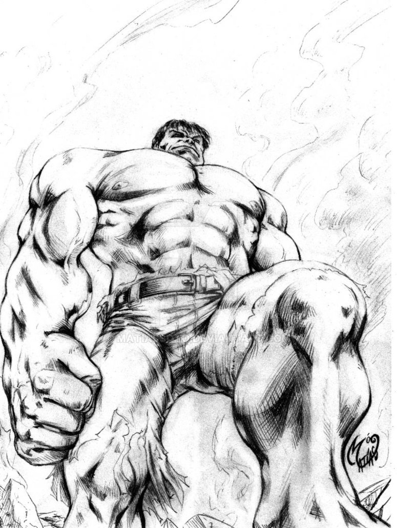 775x1030 The Incredible Hulk Stare Down By Matiassoto