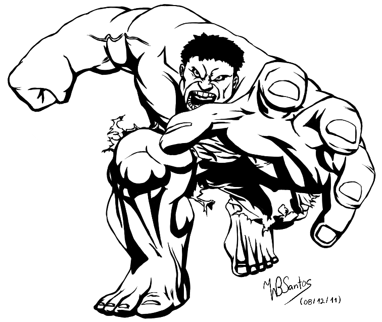 756x637 Black And White Incredible Hulk
