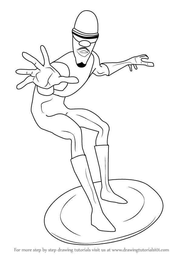 597x843 Learn How To Draw Frozone From The Incredibles (The Incredibles