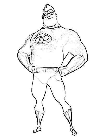 400x526 Mr Incredible Cartoon Sketch