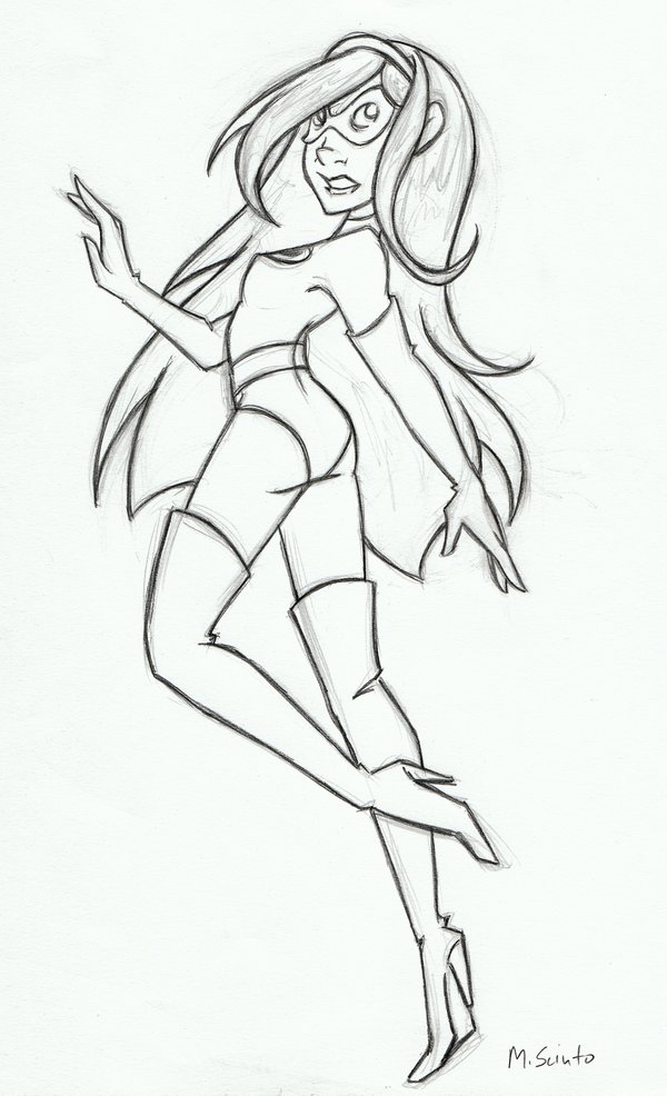 600x986 Violet Parr Sketch By Msciuto