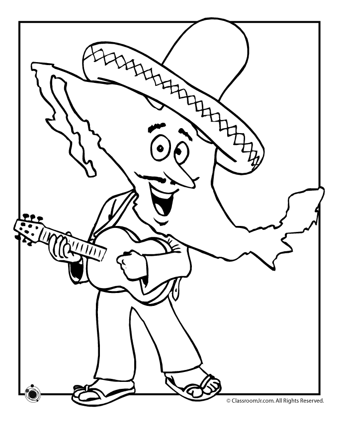 680x880 Mexican Independence Day Coloring Page