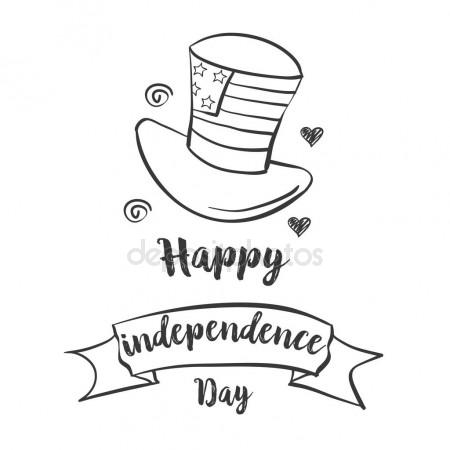 450x450 Happy Independence Day Style Hand Draw Stock Vector Kongvector