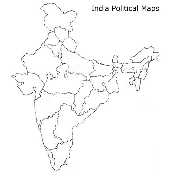 600x600 Indian Political Map Study