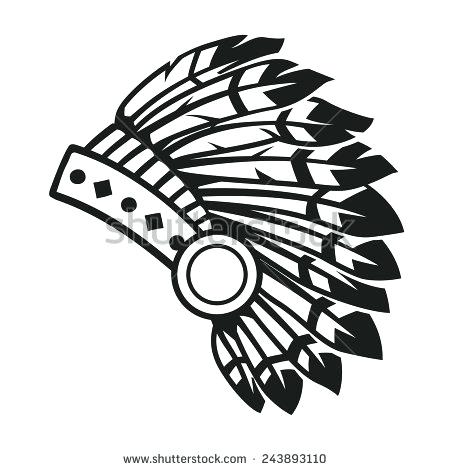 Indian Chief Headdress Drawing at GetDrawings | Free download