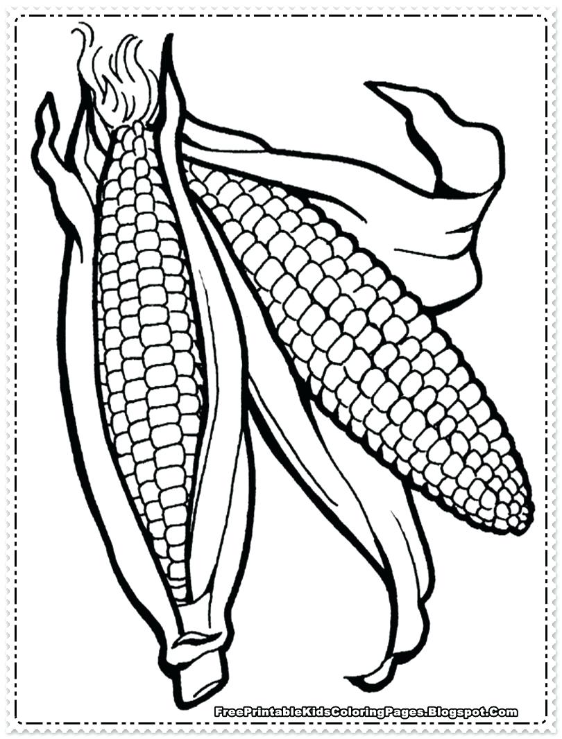 810x1066 Coloring Indian Corn Coloring Page