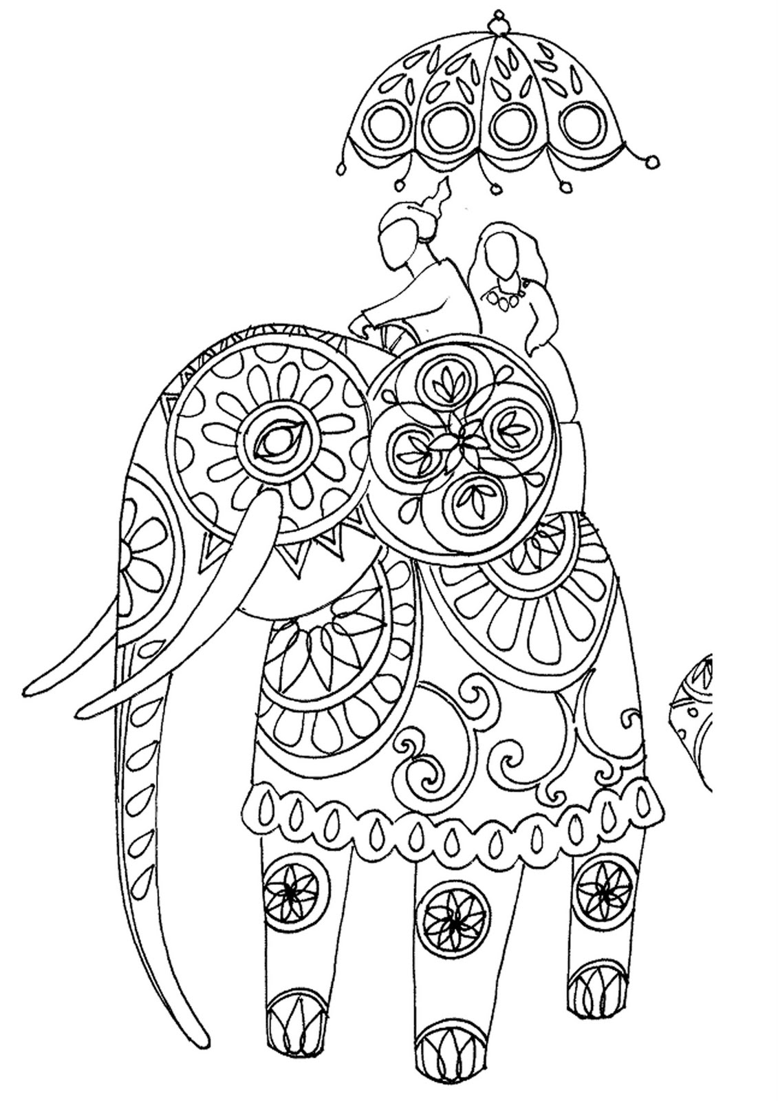 Indian Elephant Line Drawing at GetDrawings | Free download