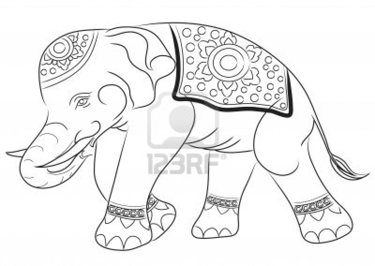 1200x852 Drawn Asian Elephant Hindu Elephant