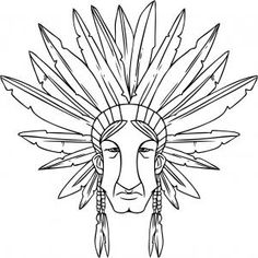 236x236 Indian Face, Chief, Chaman, Pencil Draws