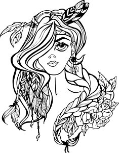 235x300 Indian Girl Drawings