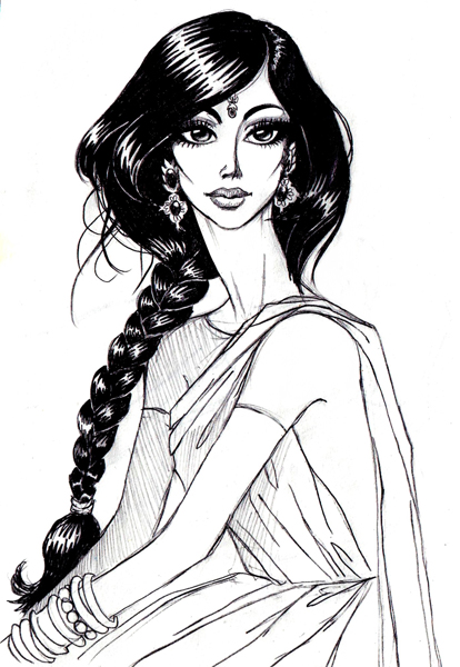 414x600 Indian Woman By Olgamaletina