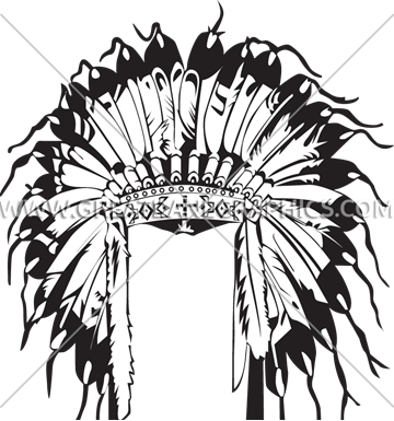 360x385 Indian Head Dress Production Ready Artwork For T Shirt Printing