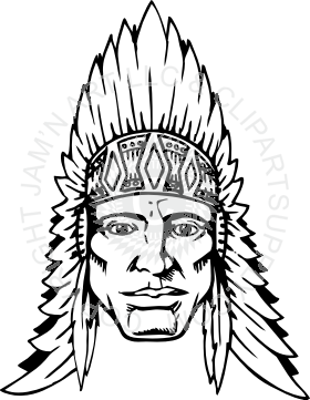 280x361 Head Wearing Headdress Front View