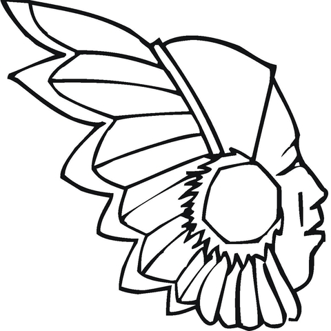 480x480 Indian Headdress Coloring Page Free Printable Coloring Pages