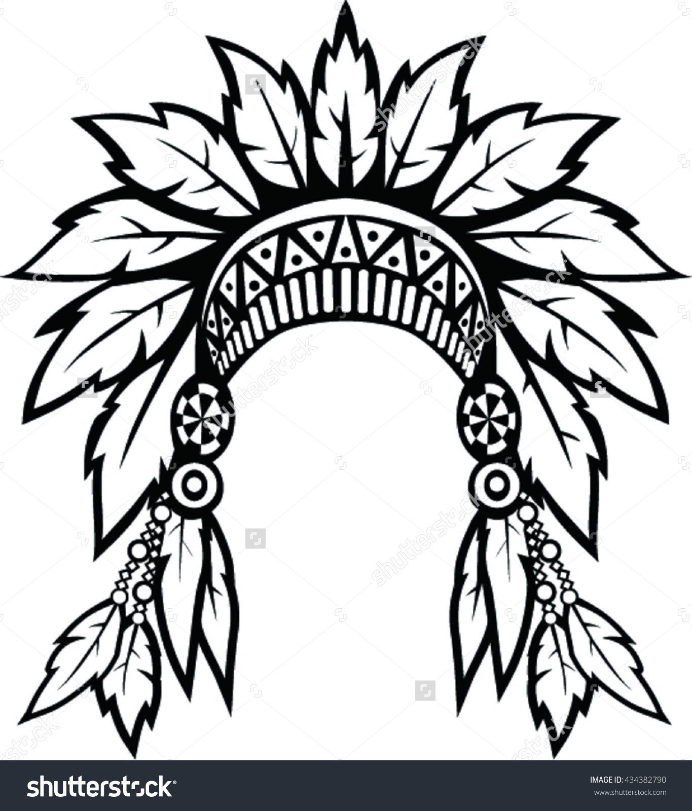 Indian Headdress Drawing at GetDrawings | Free download