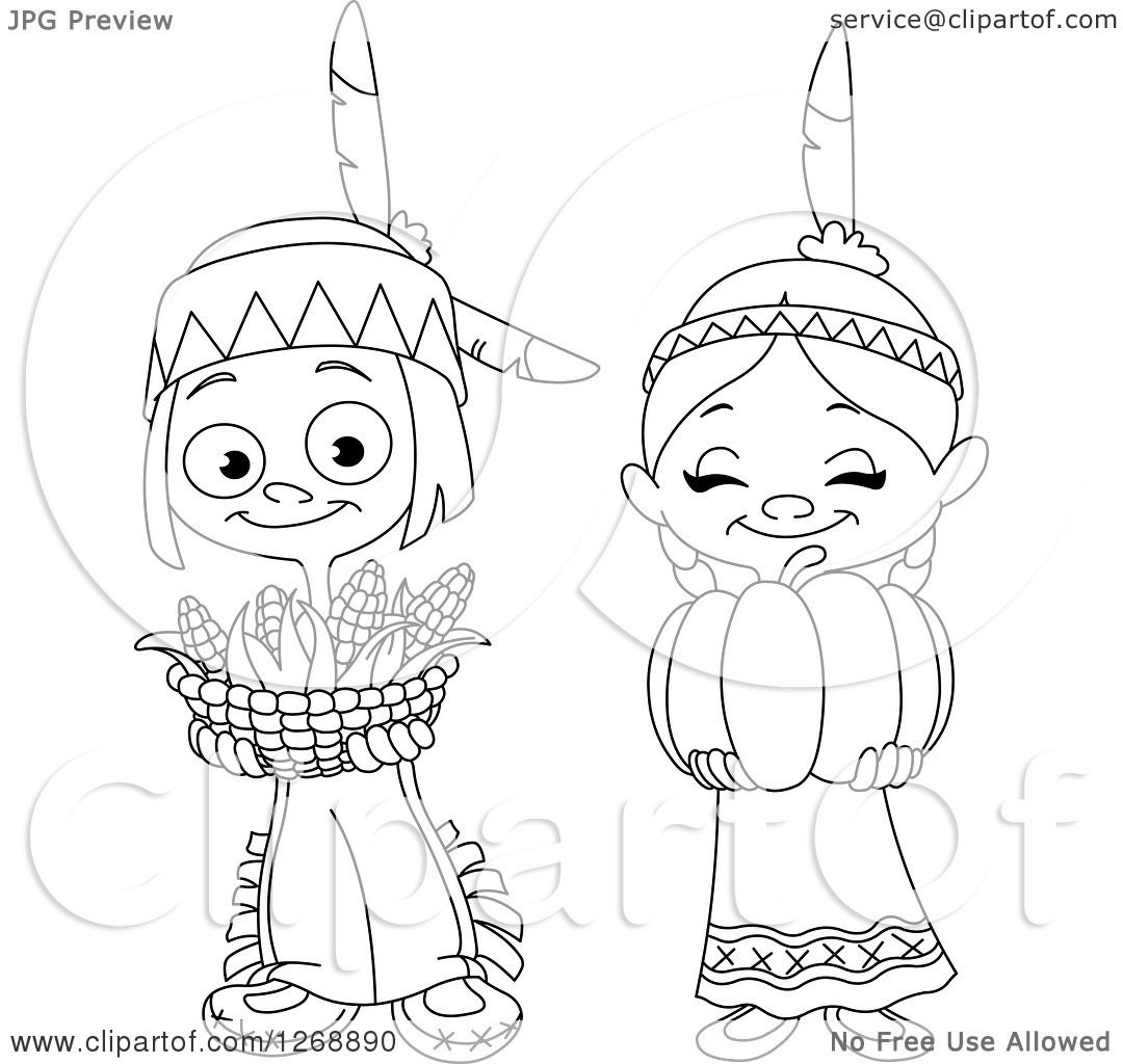 1080x1024 Clipart Of A Black And White Happy Cute Native American Indian Boy