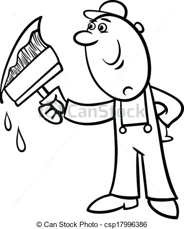 378x470 Paint Brush Coloring Page Caterpillar Holding A Paintbrush