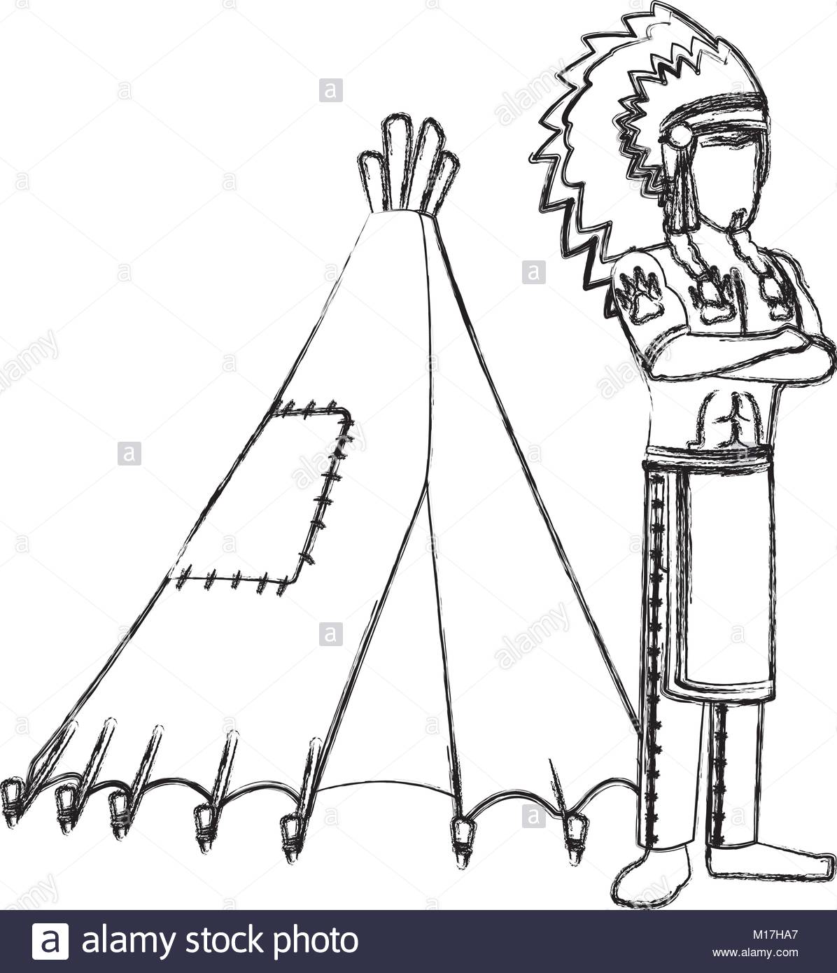 Indian Spear Drawing at GetDrawings | Free download