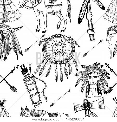 450x469 Hand Drawn Ethnic Native Vector Vector Amp Photo Bigstock