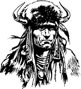 272x300 Native Chief Americian Indian Warrior Car Truck Window Vinyl Decal