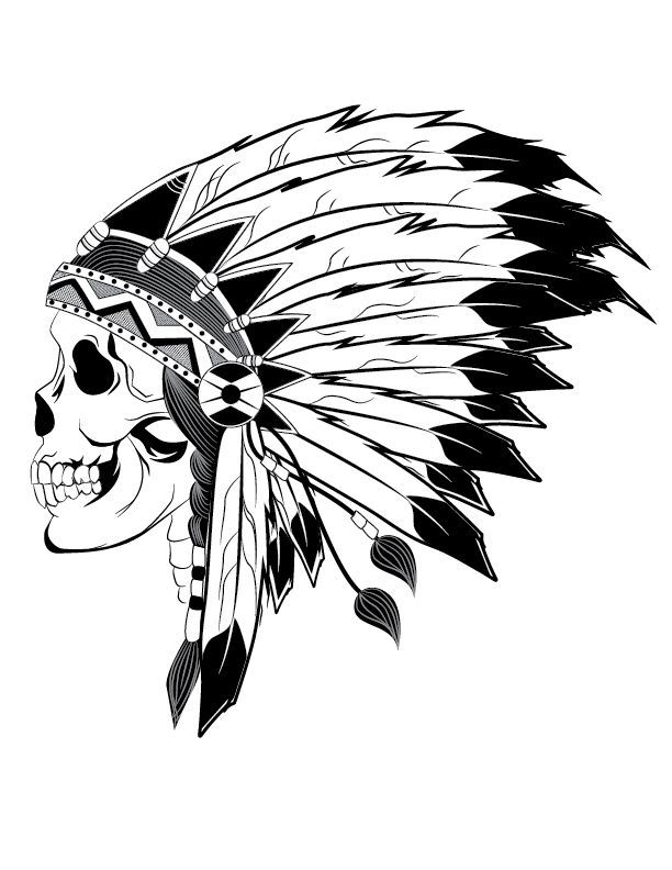 612x792 Chief Hat Drawing