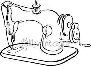 300x217 And White Old Sewing Machine