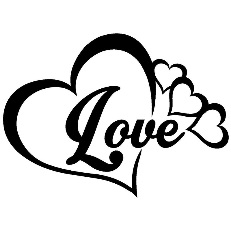 800x800 16x11.6cm Love Heart Symbol Vinyl Decals Family Infinity Forever