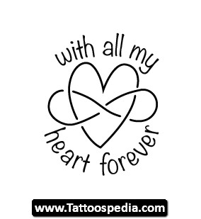 284x309 Infinity Heart Animated Tattoo Design