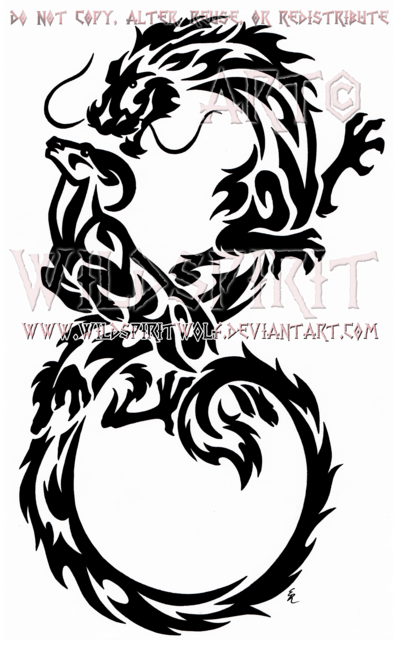 400x648 Infinity Dragon And Ram Tribal Design By Wildspiritwolf