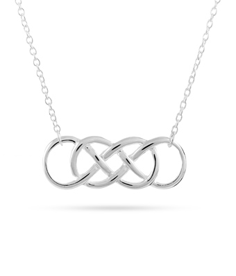 340x398 Silver Double Infinity Symbol Necklace