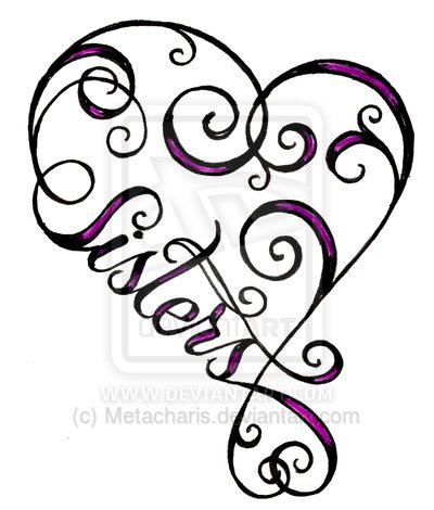 400x470 Symbol With Heart Drawings