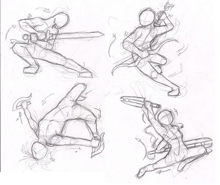 722x607 Sword Fighting Poses