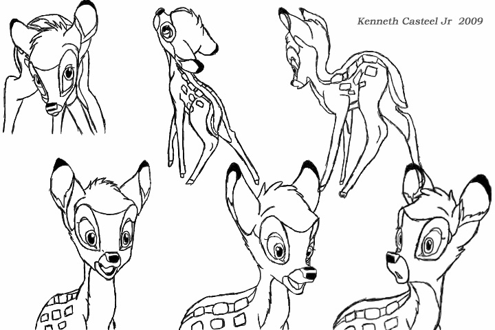 720x480 Bambi Character Drawing By Cast2012