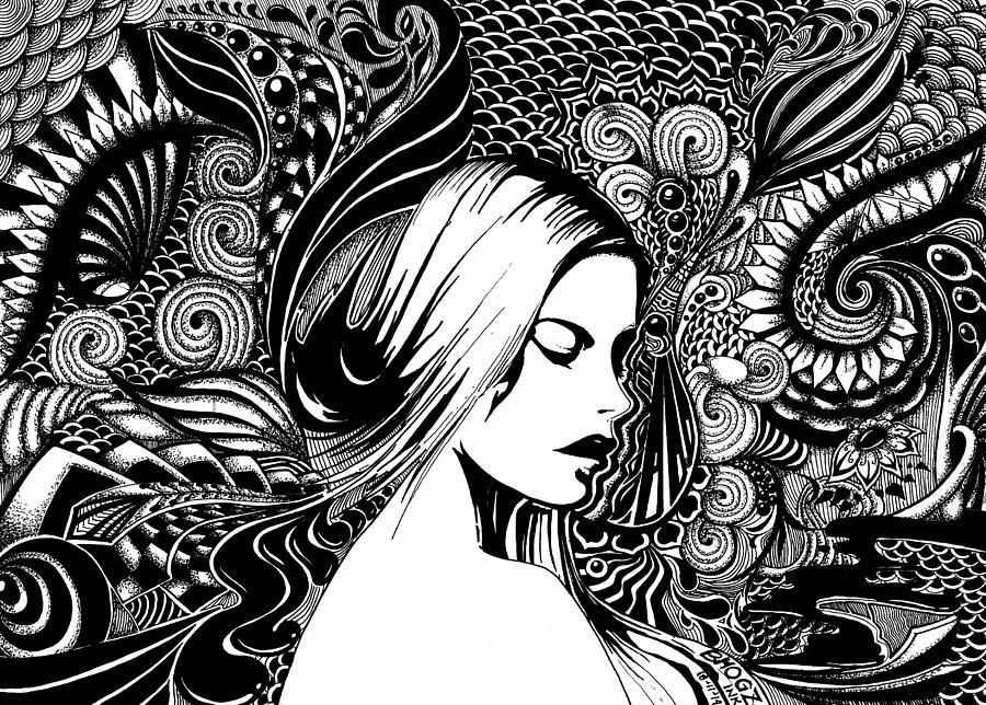 900x644 She's Always A Woman To Me Drawing By Bhogz Ink