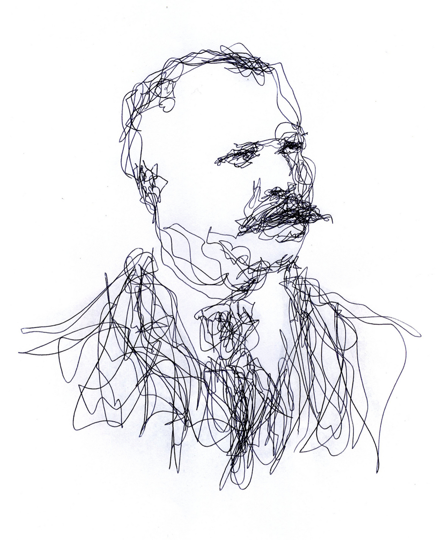 908x1106 Ink Drawing. Ombra Luce