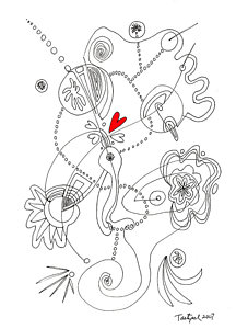 227x300 Ink Heart Drawings