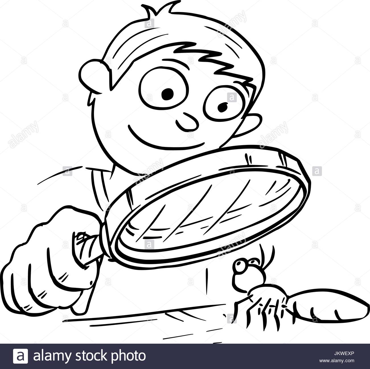 1300x1296 Cartoon Hand Drawing Vector Illustration Of Boy Holding Hand Stock