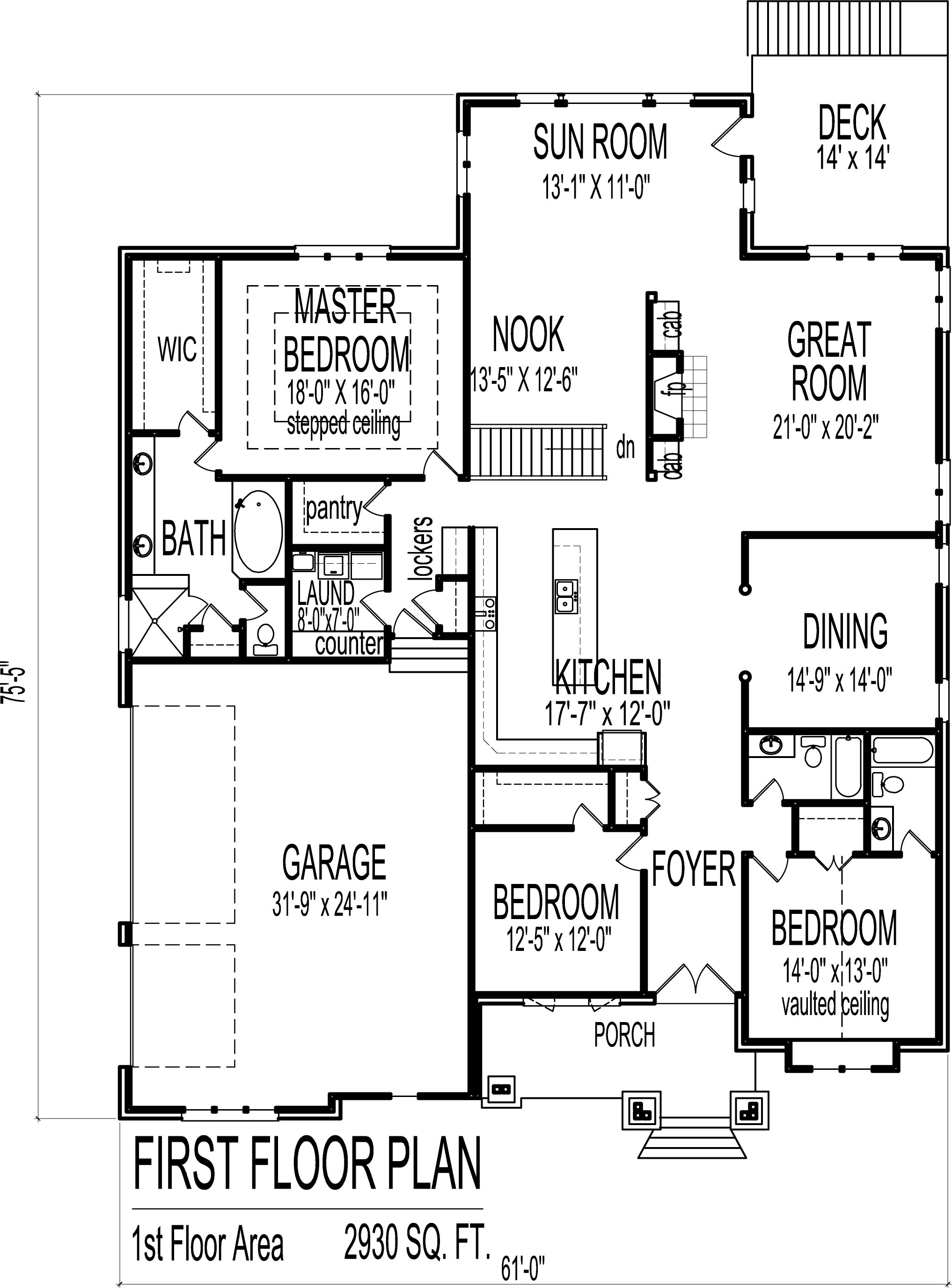 2034x2751 3 Bedroom Bungalow House Floor Plans Designs Single Story