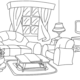 268x268 Coloring Pages House Rooms Kids Drawing And Coloring Pages