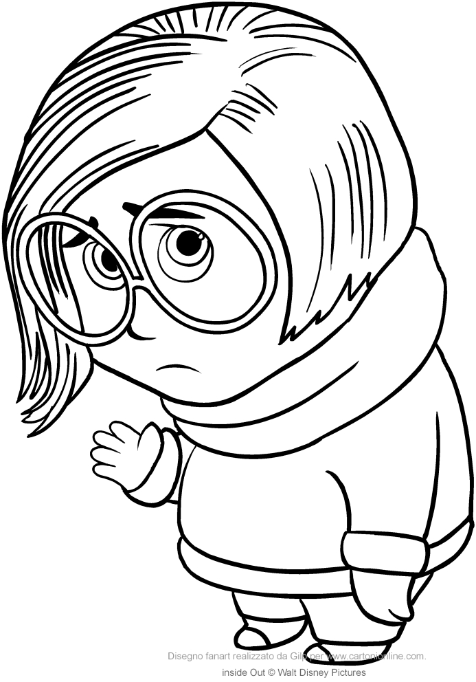 693x992 Sadness (Inside Out) Coloring Pages