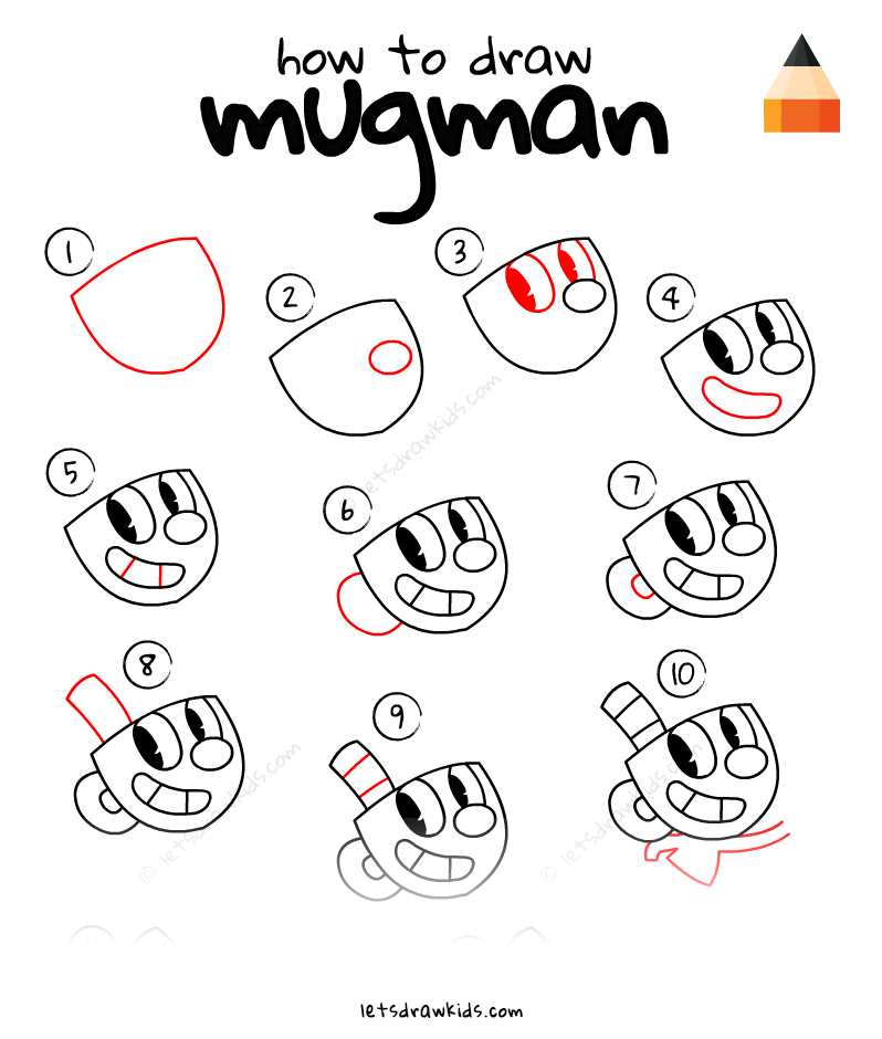 798x940 How To Draw Mugman