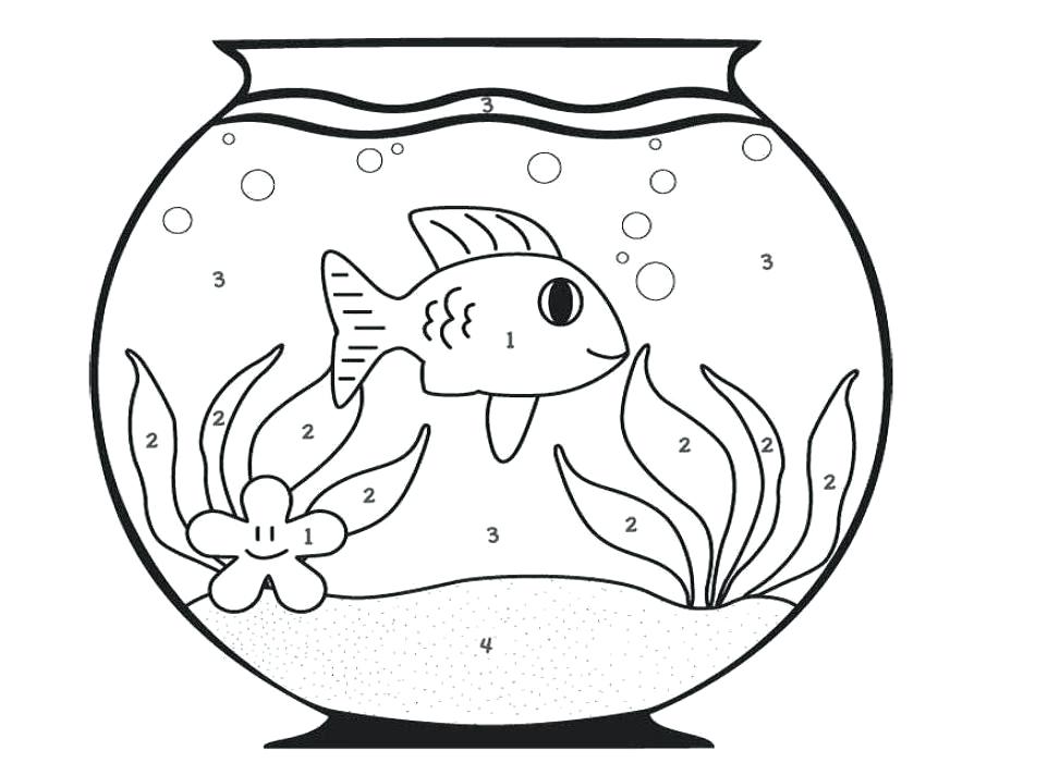 962x701 Best Fish Bowl Coloring Page Of Many Interesting Pages Colour
