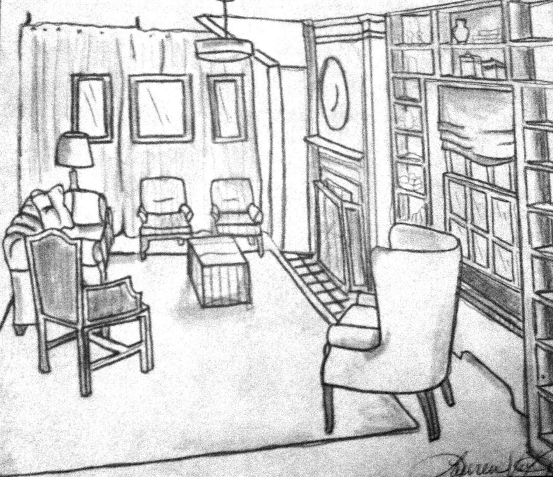 1899x1640 Easy Interior Design Sketches Living Room