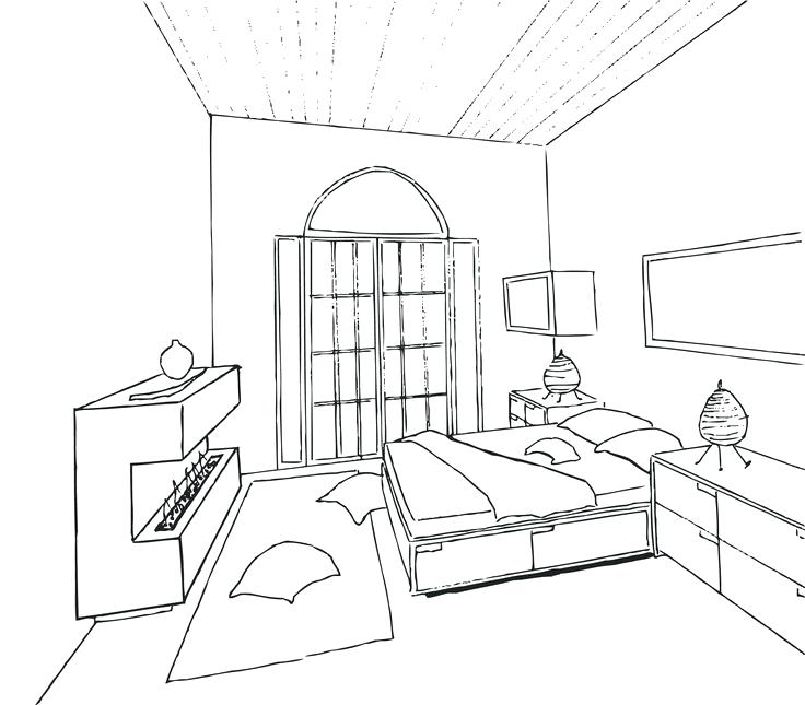 736x645 Interior Design Bedroom Sketches A Interior Sketch Picture On