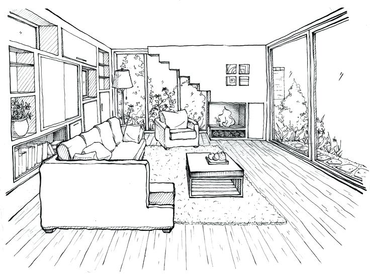 Interior Perspective Drawing at GetDrawings | Free download