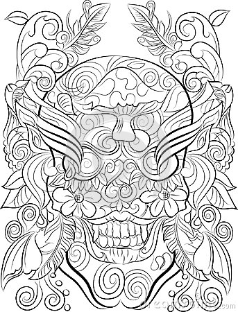343x450 Hand Drawn Illustration For Adults Colouring Is A Great Way